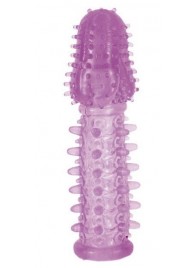 Фиолетовая насадка, удлиняющая половой член - 13,5 см. - Toyfa Basic - в Черкесске купить с доставкой
