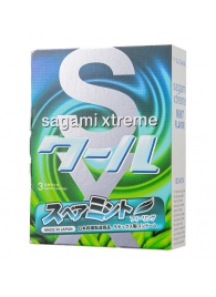 Презервативы Sagami Xtreme Mint с ароматом мяты - 3 шт. - Sagami - купить с доставкой в Черкесске