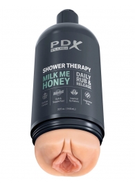 Телесный мастурбатор-вагина Shower Therapy Milk Me Honey - Pipedream - в Черкесске купить с доставкой