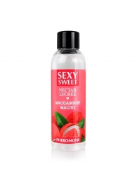 Массажное масло Sexy Sweet Nectar Lychee с феромонами и ароматом личи - 75 мл. - Биоритм - купить с доставкой в Черкесске