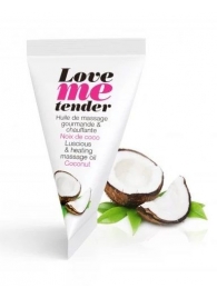 Съедобное согревающее массажное масло Love Me Tender Cocos с ароматом кокоса - 10 мл. - Love to Love - купить с доставкой в Черкесске