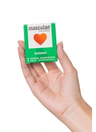 Презервативы анатомической формы Masculan Anatomic - 3 шт. - Masculan - купить с доставкой в Черкесске