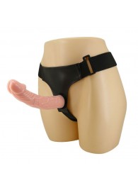 Гладкий фаллоимитатор с крупной головкой на ремешках - 19,7 см. - Baile - купить с доставкой в Черкесске