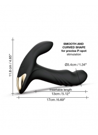 Черный вибромассажер простаты Multi P-Joy с 3 моторами - Dorcel - в Черкесске купить с доставкой