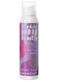 Массажная хрустящая пенка Tickle My Body Strawberry с ароматом клубники - 150 мл. - Love to Love - купить с доставкой в Черкесске