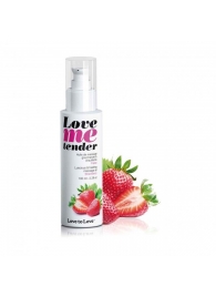 Съедобное согревающее массажное масло Love Me Tender Strawberry с ароматом клубники - 100 мл. - Love to Love - купить с доставкой в Черкесске