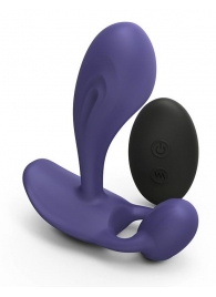 Темно-синий вибромассажер Witty P G Vibrator with Remote Control - Love to Love - в Черкесске купить с доставкой