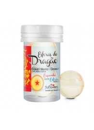 Интимный гель Esferas do Dragao Hot Ball с охлаждающе-разогревающим эффектом (2 шарика по 3 гр.) - HotFlowers - купить с доставкой в Черкесске