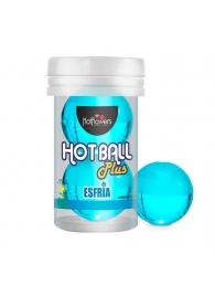 Лубрикант на масляной основе Hot Ball Plus с охлаждающим эффектом (2 шарика по 3 гр.) - HotFlowers - купить с доставкой в Черкесске