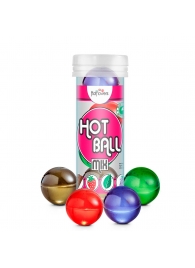 Ароматизированный лубрикант Hot Ball Mix на масляной основе (4 шарика по 3 гр.) - HotFlowers - купить с доставкой в Черкесске