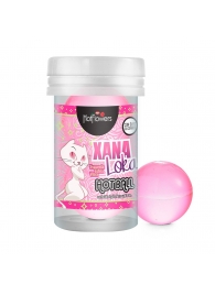 Лубрикант на силиконовой основе с эффектом вибрации Xana Loka Hot Ball (2 шарика по 3 гр.) - HotFlowers - купить с доставкой в Черкесске