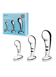 Набор из 3 стальных стимуляторов простаты Stainless Steel P-spot Training Set - b-Vibe - в Черкесске купить с доставкой