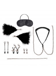 Большой эротический набор из 12 предметов Interchangeable Collar   Nipple Clips Set - Lux Fetish - купить с доставкой в Черкесске