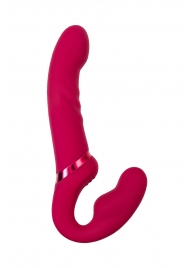 Малиновый безремневой страпон Lapis - 23 см. - Lovense - купить с доставкой в Черкесске