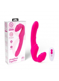 Розовый безремневой страпон на радиоуправлении Strapless Together - 22 см. - Together Toy - купить с доставкой в Черкесске