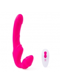 Розовый безремневой страпон на радиоуправлении Strapless Together - 22 см. - Together Toy - купить с доставкой в Черкесске