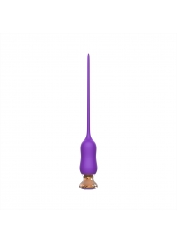 Фиолетовый тонкий стимулятор Nipple Vibrator - 23 см. - I-MOON - купить с доставкой в Черкесске