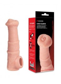 Телесная фантазийная насадка на член Cock Sleeve Size M - KOKOS - в Черкесске купить с доставкой