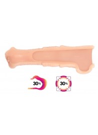 Телесная фантазийная насадка на член Cock Sleeve Size L - KOKOS - в Черкесске купить с доставкой