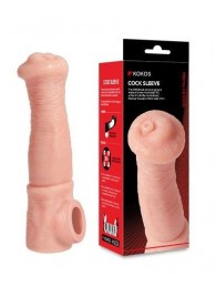 Телесная фантазийная насадка на член Cock Sleeve Size L - KOKOS - в Черкесске купить с доставкой