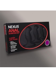 Набор из 3 массажеров простаты чёрного цвета NEXUS ANAL STARTER KIT - Nexus Range - в Черкесске купить с доставкой