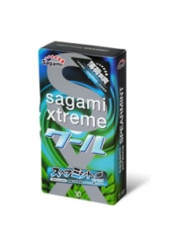 Презервативы Sagami Xtreme Mint с ароматом мяты - 10 шт. - Sagami - купить с доставкой в Черкесске