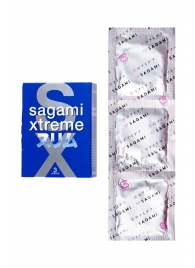 Розовые презервативы Sagami Xtreme FEEL FIT 3D - 3 шт. - Sagami - купить с доставкой в Черкесске