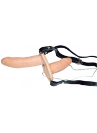 Телесный женский страпон с вагинальной пробкой Strap-On Duo - 15 см. - Orion - купить с доставкой в Черкесске