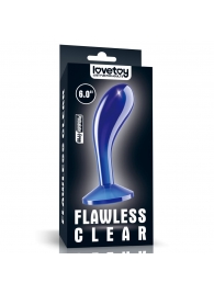 Синяя анальная втулка Flawless Clear Prostate Plug 6.0 - 15 см. - Lovetoy - в Черкесске купить с доставкой