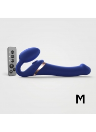 Синий безремневой страпон Multi Orgasm Size M с клиторальной стимуляцией - Strap-on-me - купить с доставкой в Черкесске