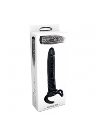 Чёрная насадка-фаллос для двойного проникновения INFLATABLE DILDO SLIM DONG  - 13,5 см. - Toyz4lovers - в Черкесске купить с доставкой