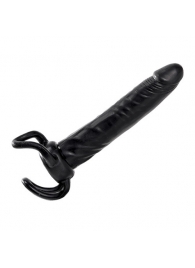 Чёрная насадка-фаллос для двойного проникновения INFLATABLE DILDO SLIM DONG  - 13,5 см. - Toyz4lovers - в Черкесске купить с доставкой