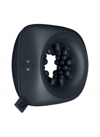 Черный мужской вибромассажер Ring Stroker - Satisfyer - в Черкесске купить с доставкой