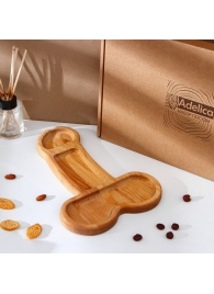 Деревянное блюдо для подачи в форме члена (32,5 х 20 х 1,7 см) - Сима-Ленд - купить с доставкой в Черкесске