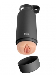 Серый мастурбатор в виде бутылки F*ck Flask - Pipedream - в Черкесске купить с доставкой