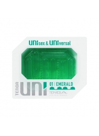 Зеленый мастурбатор-стимулятор Tenga Uni Emerald - Tenga - в Черкесске купить с доставкой