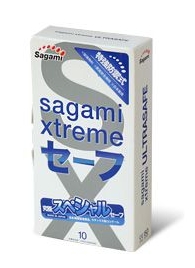 Презервативы Sagami Xtreme Ultrasafe с двойным количеством смазки - 10 шт. - Sagami - купить с доставкой в Черкесске