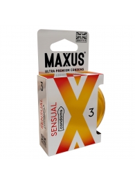 Презервативы анатомической формы Maxus Sensual - 3 шт. - Maxus - купить с доставкой в Черкесске