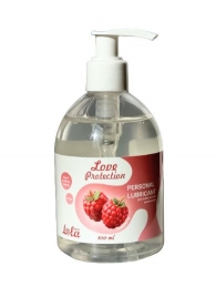 Лубрикант на водной основе Love Protection Raspberry с ароматом малины - 300 мл. - Lola Games - купить с доставкой в Черкесске