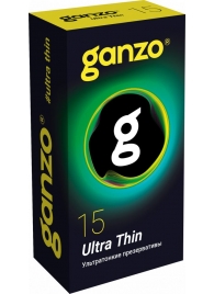 Прозрачные ультратонкие презервативы Ganzo Ultra thin - 15 шт. - Ganzo - купить с доставкой в Черкесске