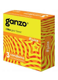 Ароматизированные презервативы Ganzo Juice - 3 шт. - Ganzo - купить с доставкой в Черкесске