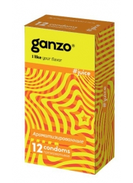 Ароматизированные презервативы Ganzo Juice - 12 шт. - Ganzo - купить с доставкой в Черкесске
