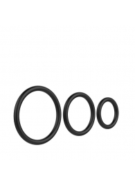 Набор из 3 чёрных колец различного диаметра - Baile - в Черкесске купить с доставкой