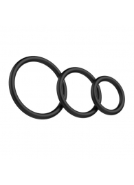 Набор из 3 чёрных колец различного диаметра - Baile - в Черкесске купить с доставкой