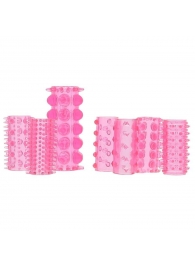 Набор из 7 розовых насадок на пенис ONE-A-DAY PENIS SLEEVES PINK - Seven Creations - в Черкесске купить с доставкой