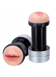 Двусторонний мастурбатор REALSTUFF 2 IN 1 HUMMER MOUTH   VAGINA - ротик и вагина - Dream Toys - в Черкесске купить с доставкой