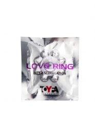 Прозрачное гелевое эрекционное кольцо-цветок - Toyfa Basic - в Черкесске купить с доставкой