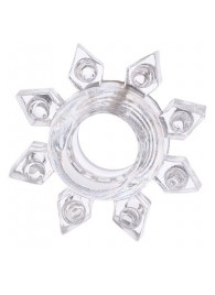 Прозрачное гелевое эрекционное кольцо-звезда - Toyfa Basic - в Черкесске купить с доставкой