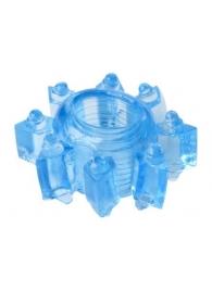 Голубая гелевая насадка-звезда - Toyfa Basic - в Черкесске купить с доставкой
