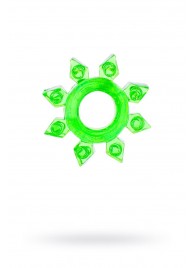 Зеленое эрекционное кольцо-звезда - Toyfa Basic - в Черкесске купить с доставкой